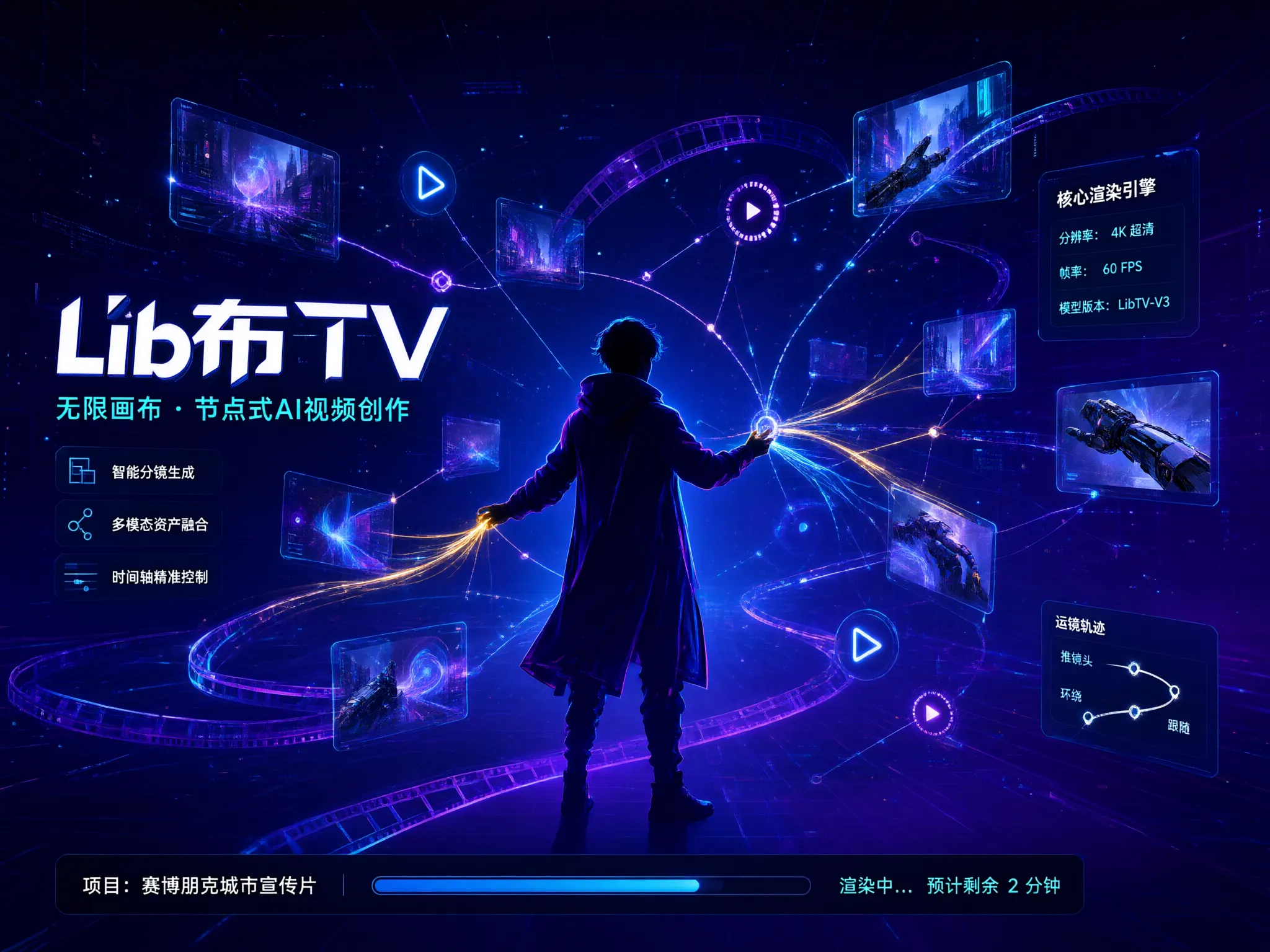 实测 | LibTV 哩布TV:无限画布+节点式工作流,AI 视频创作的「操作系统」级体验